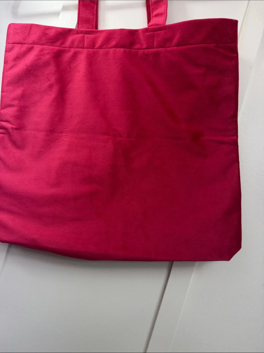 MaxMara Red Velvet Tote Bag with Monogram